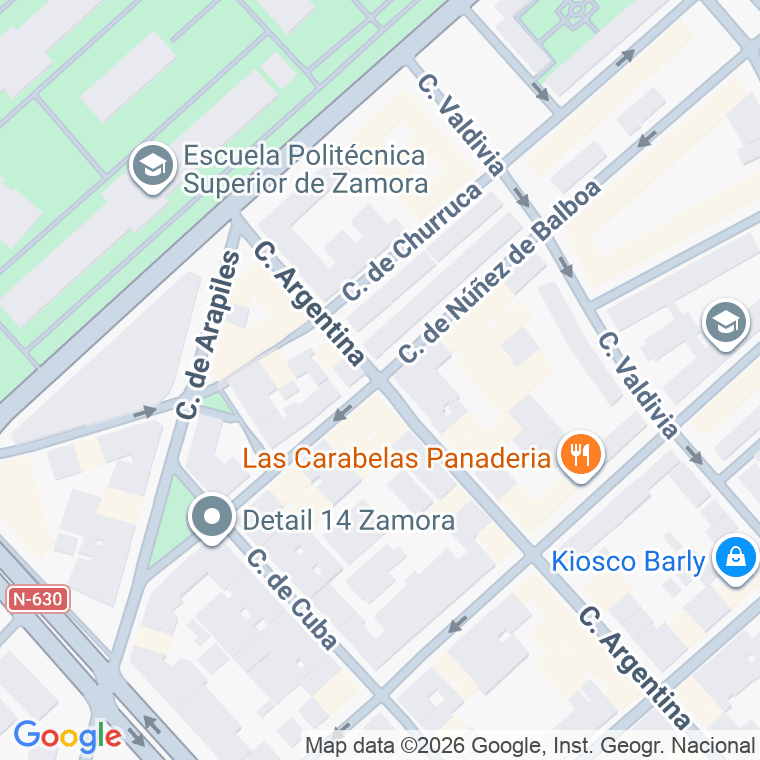Código postal de Calle Nuñez de Balboa en Zamora
