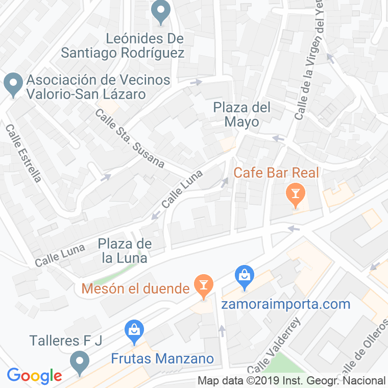 Código Postal calle Tahona en Zamora