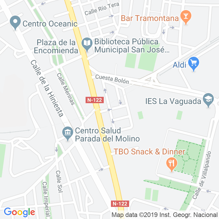 Código Postal calle Rio Almucera en Zamora