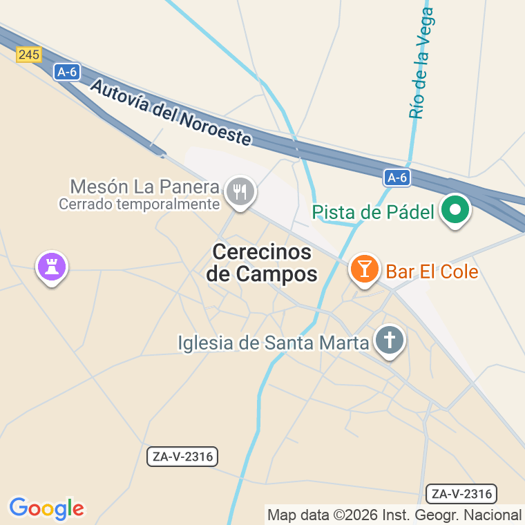 Código postal de Cerecinos de Campos en Zamora