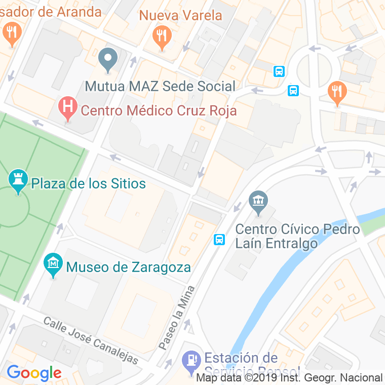 Código Postal calle Allue Salvador, Manuel en Zaragoza