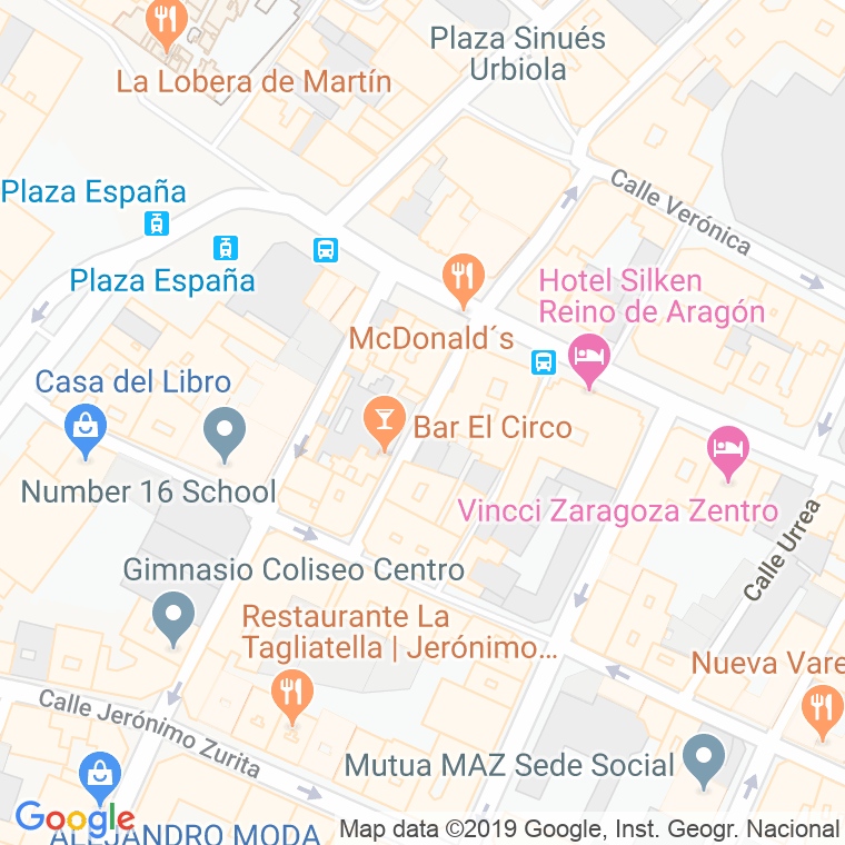 Código Postal calle Jeronimo Blancas en Zaragoza
