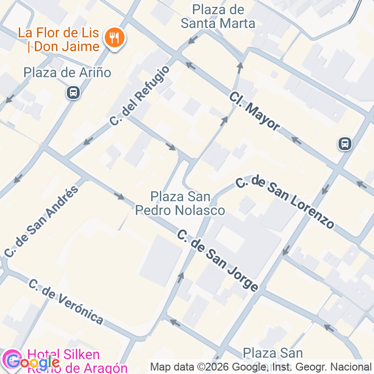 Código postal de San Pedro Nolasco, Plaza en Zaragoza