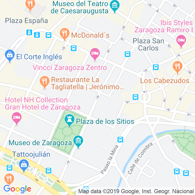 Código Postal calle Sancho Y Gil en Zaragoza