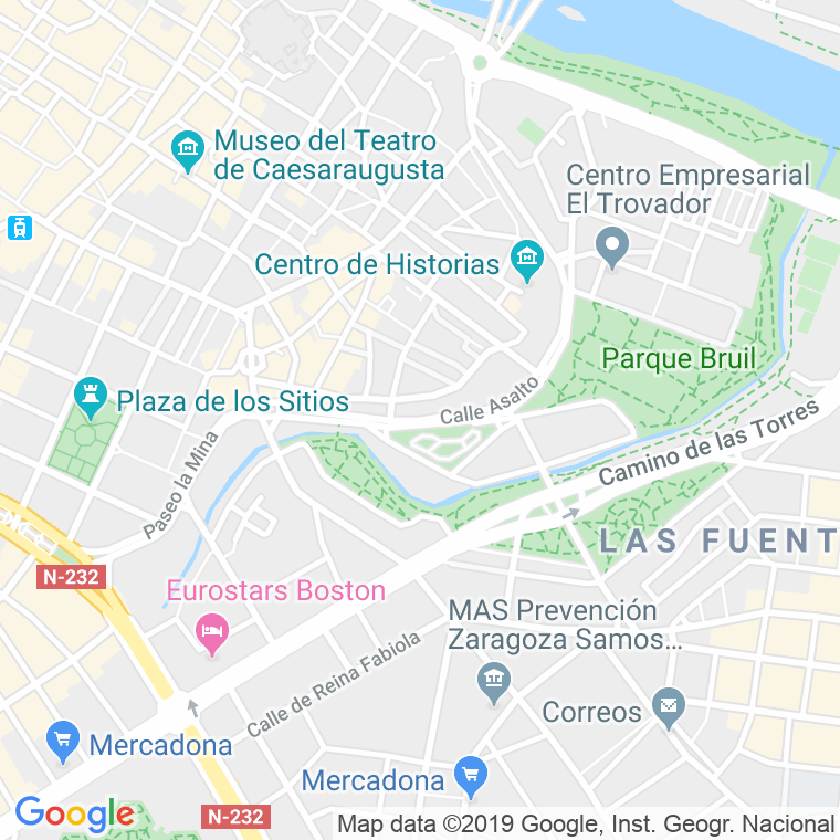 Código Postal calle Asalto en Zaragoza