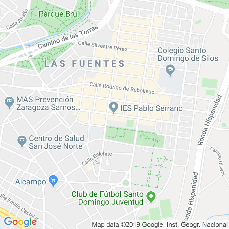 Código Postal calle Batalla De Lepanto en Zaragoza