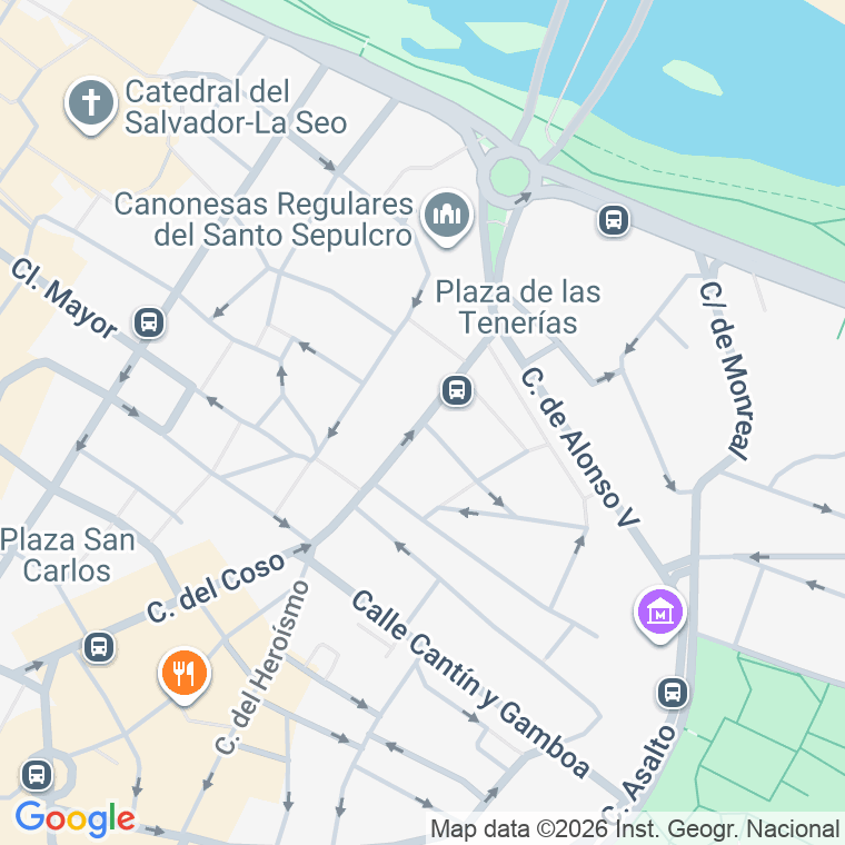 Código postal de Coso   (pares del 120 al Final) en Zaragoza