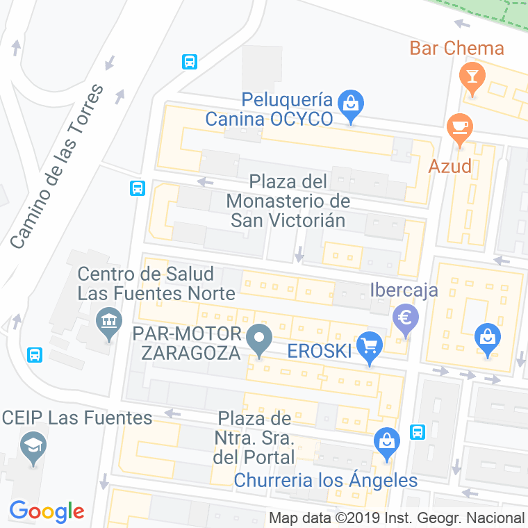 Código Postal calle Escultor Benlliure en Zaragoza