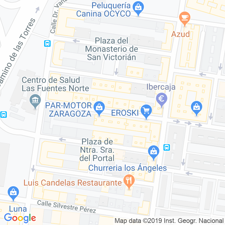 Código Postal calle Florian Rey en Zaragoza