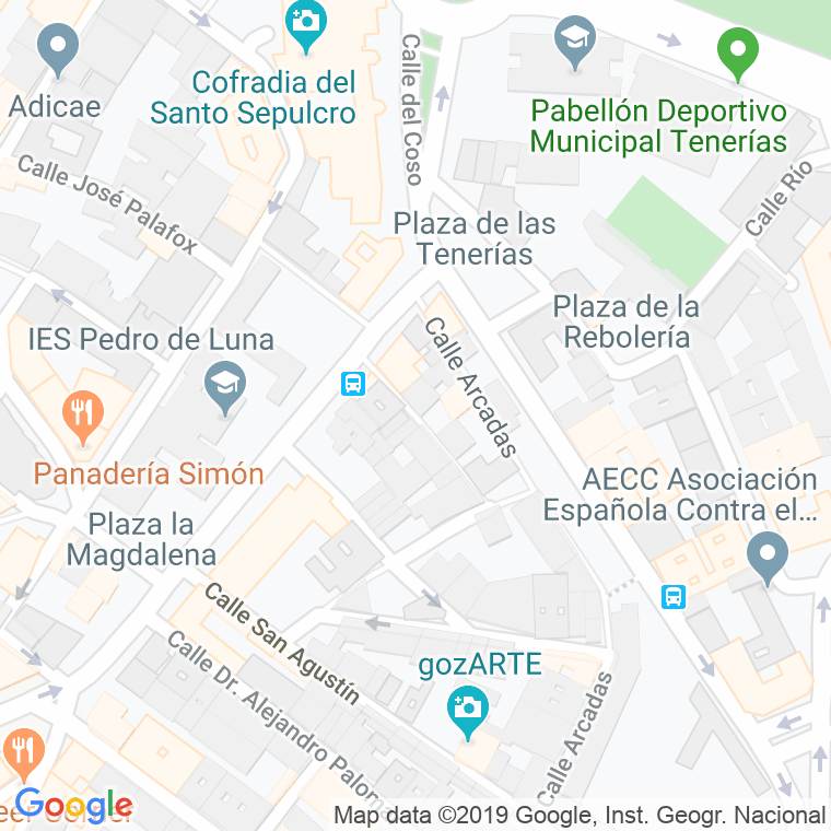 Código Postal calle Jose Luzan en Zaragoza