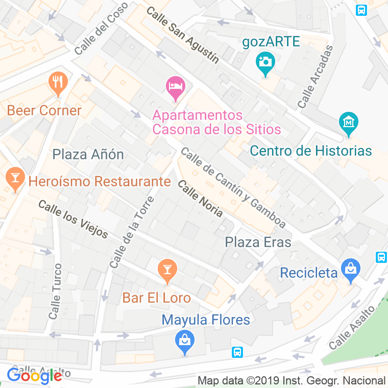 Código Postal calle Noria en Zaragoza