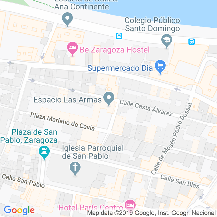 Código Postal calle Armas en Zaragoza