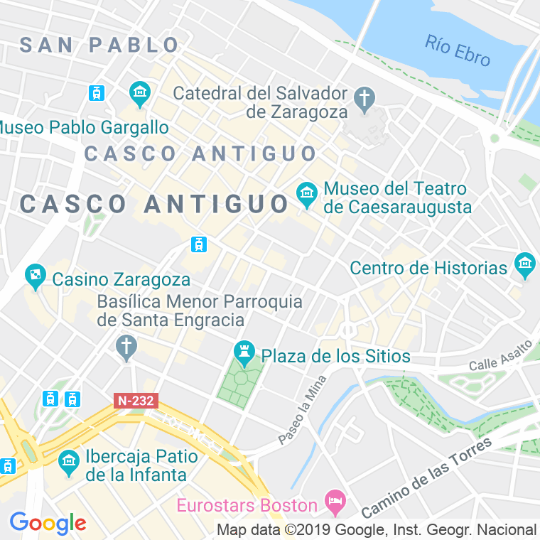 Código Postal calle Coso   (Impares Del 1 Al 47) en Zaragoza