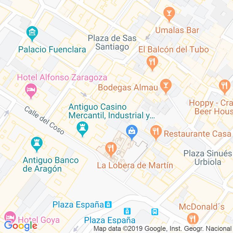 Código Postal calle Cuarto De Agosto en Zaragoza