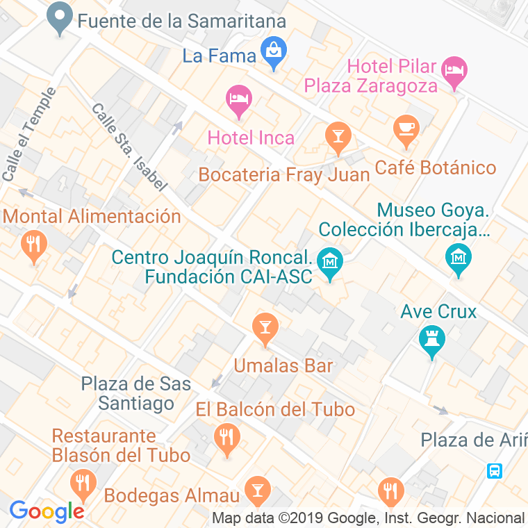 Código Postal calle Miguel Molino en Zaragoza