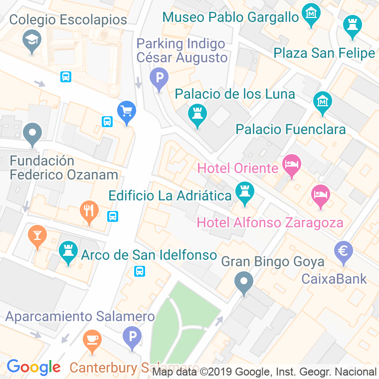 Código Postal calle Agustin Palomeque en Zaragoza