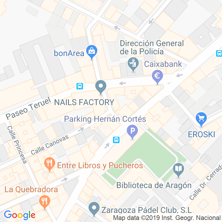 Código Postal calle Benito Perez Galdos en Zaragoza