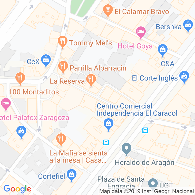 Código Postal calle Cadiz en Zaragoza