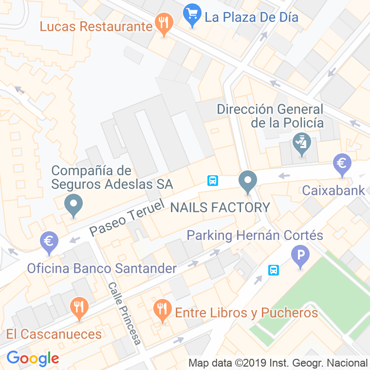 Código Postal calle Capitan Portoles en Zaragoza