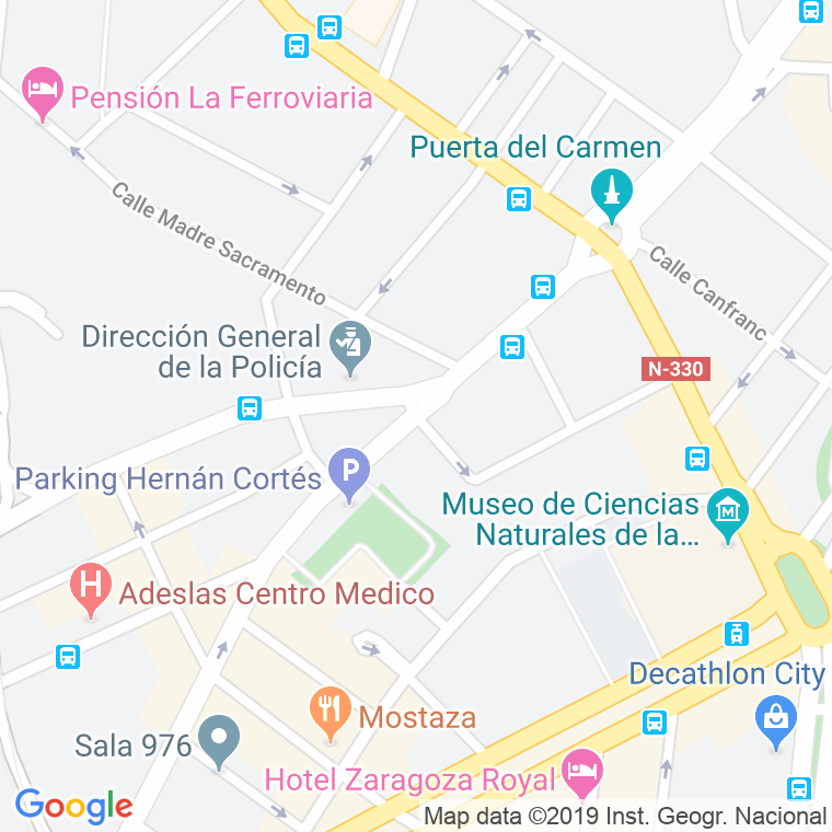 Código Postal calle Castellvi en Zaragoza