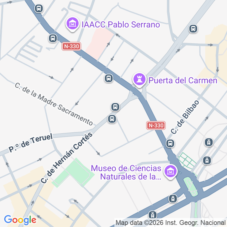 Código postal de Francisco Pizarro en Zaragoza