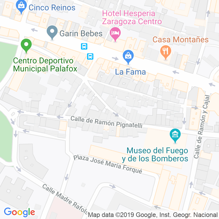 Código Postal calle Jose Zamoray en Zaragoza