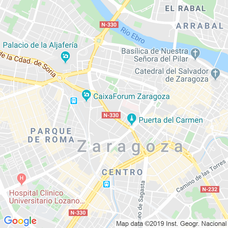 Código Postal calle Laurel en Zaragoza