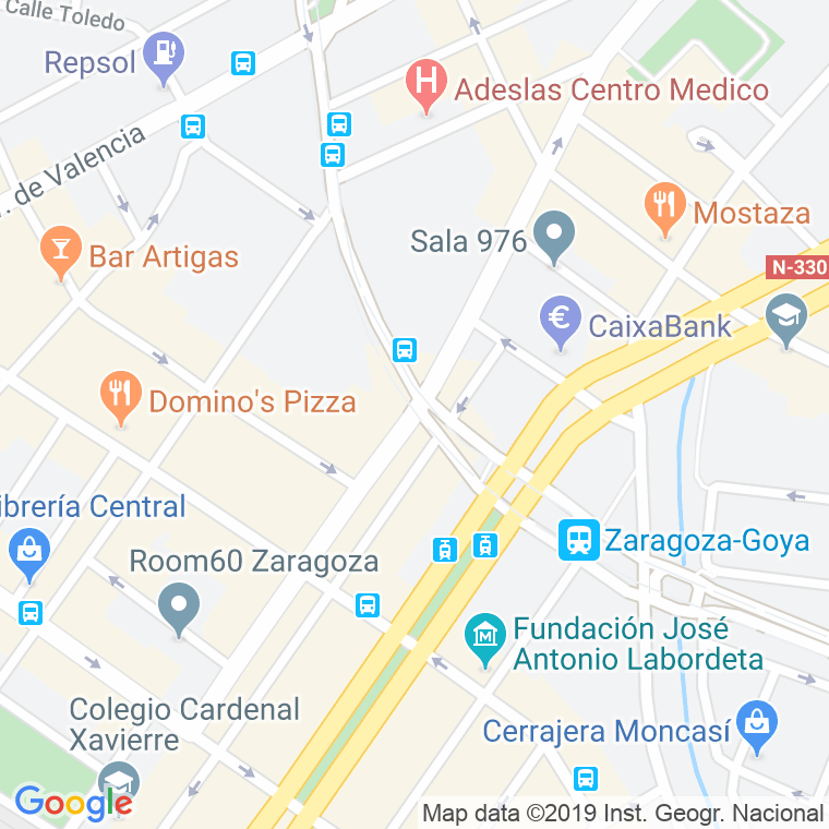 Código Postal calle Cortes De Aragon en Zaragoza