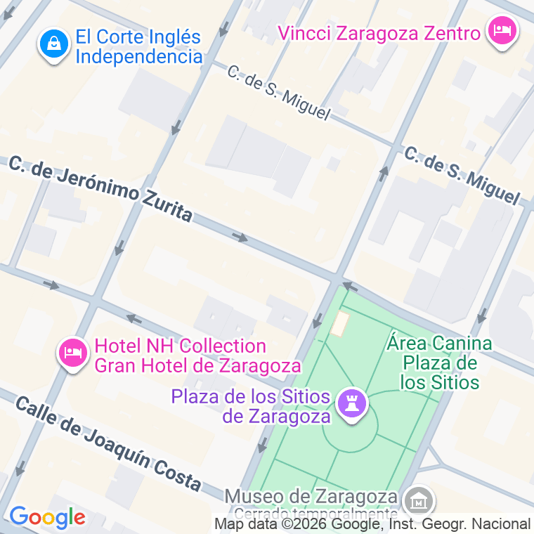 Código postal de Luis Maria Lopez Allue en Zaragoza