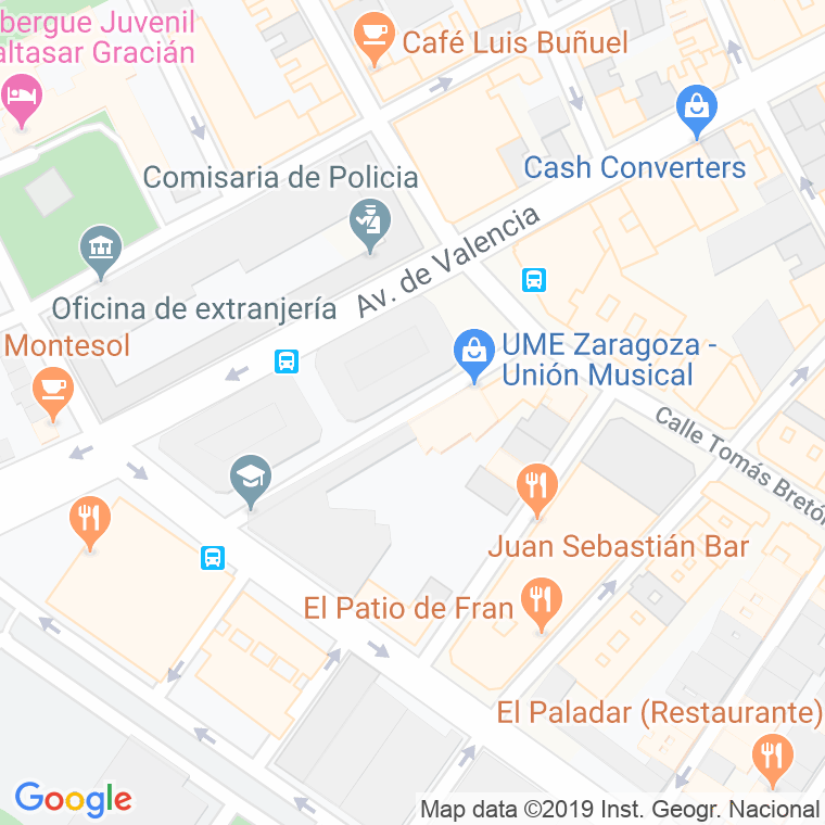 Código Postal calle Maestro Serrano en Zaragoza