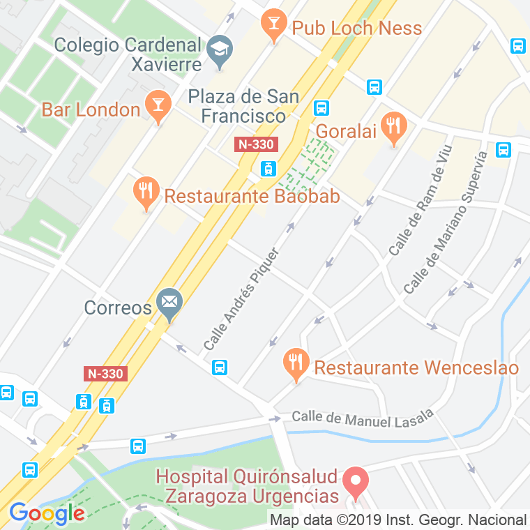 Código Postal calle Andres Piquer en Zaragoza