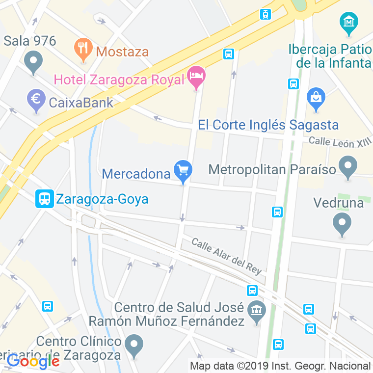 Código Postal calle Arzobispo Domenech en Zaragoza