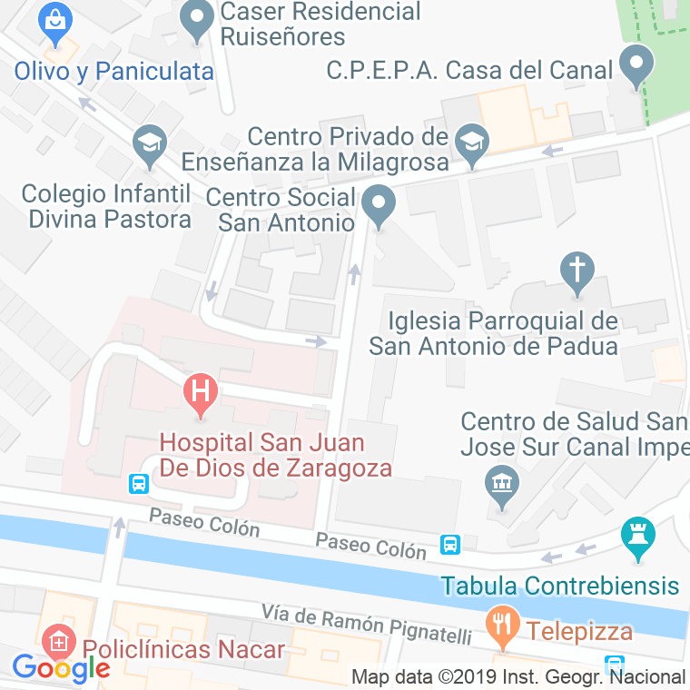 Código Postal calle Fray Julian Garas en Zaragoza