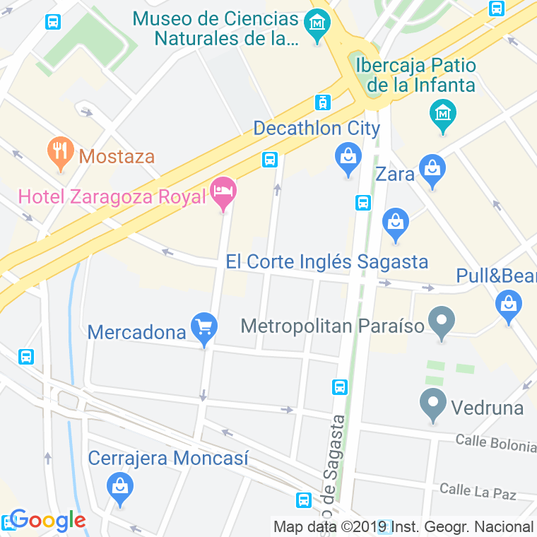 Código Postal calle Mariano Royo en Zaragoza