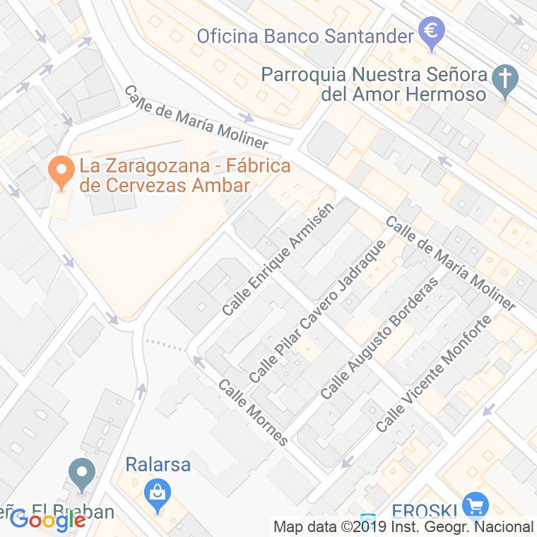 Código Postal calle Enrique Armisen en Zaragoza