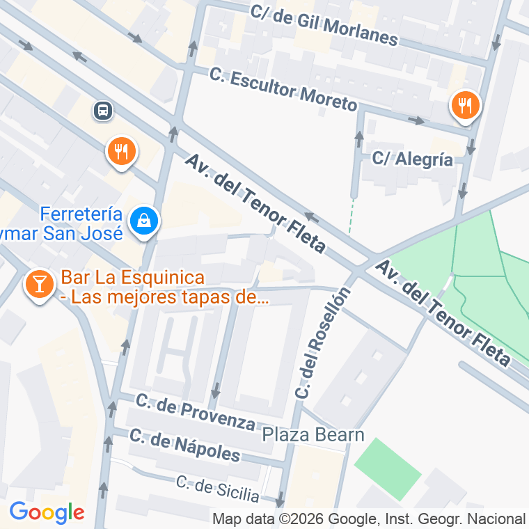 Código postal de Francisco Morano en Zaragoza