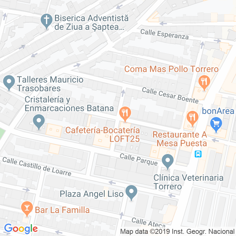 Código Postal calle Granada en Zaragoza