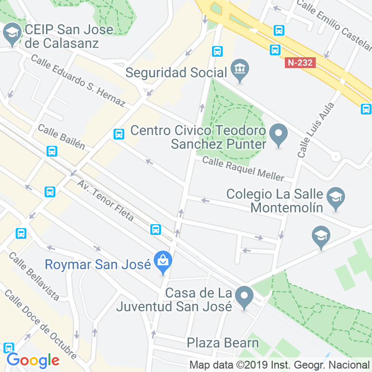 Código Postal calle Puente Del Virrey, camino (Impares Del 1 Al 53)  (Pares Del 2 Al 62) en Zaragoza