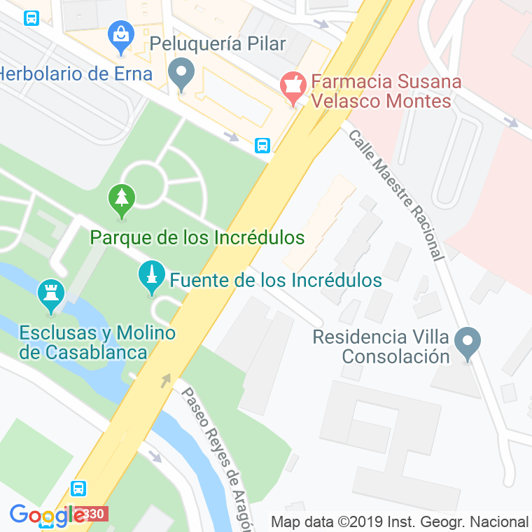 Código Postal calle Madre Maria Rosa Molas en Zaragoza