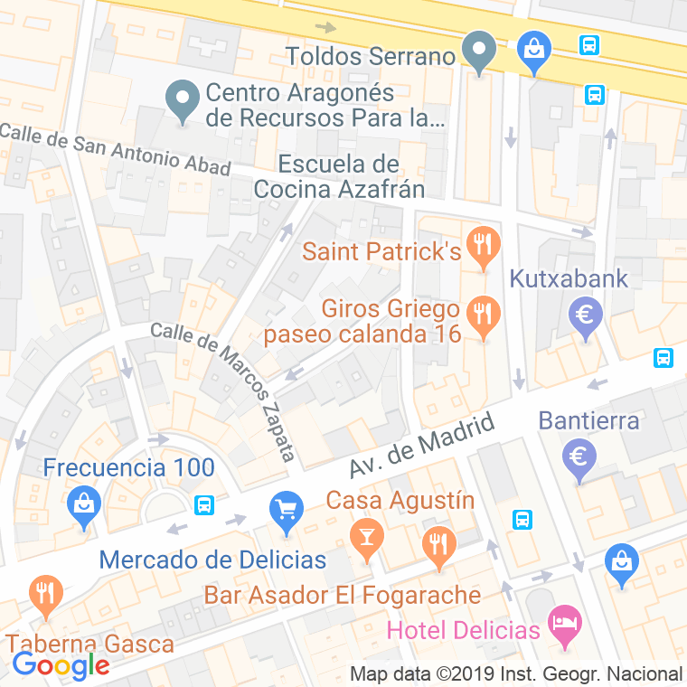 Código Postal calle Antonio Fleta en Zaragoza
