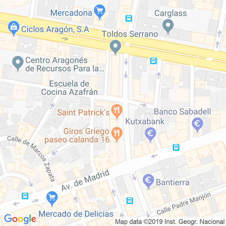 Código Postal calle Capitan Pina en Zaragoza