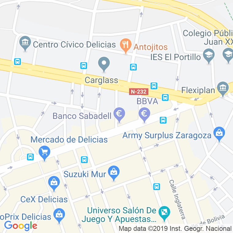 Código Postal calle Don Alonso De Aragon en Zaragoza