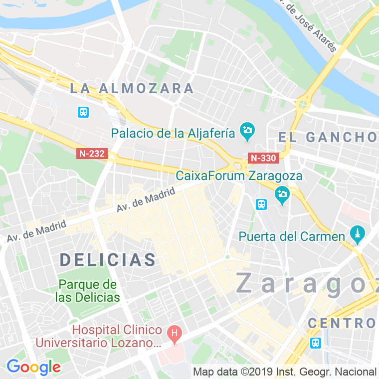 Código Postal calle General Lon Laga en Zaragoza
