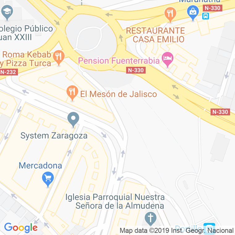 Código Postal calle Sadaba en Zaragoza