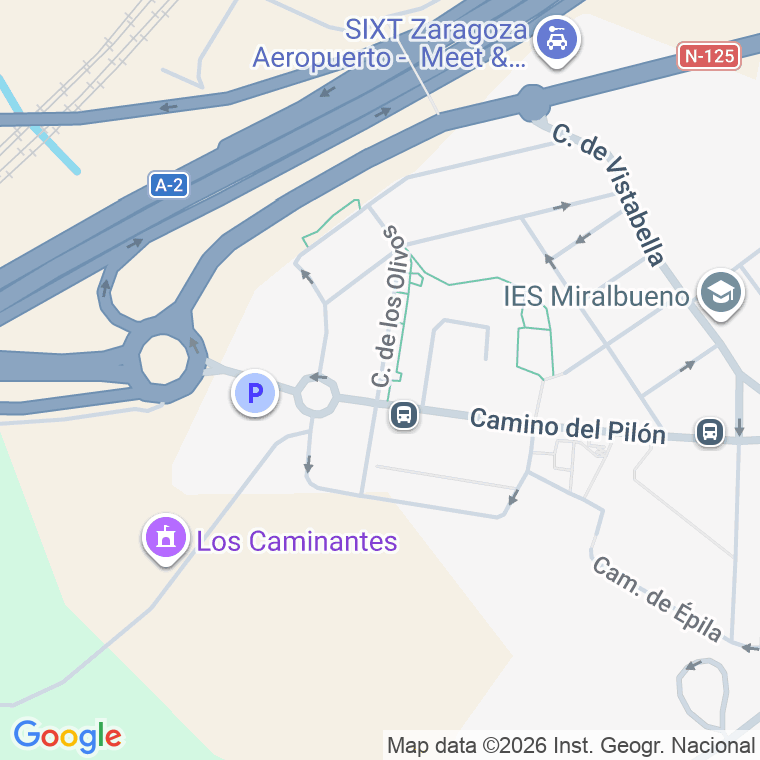 Código postal de Calle Olivos (los) (miralbueno) en Zaragoza