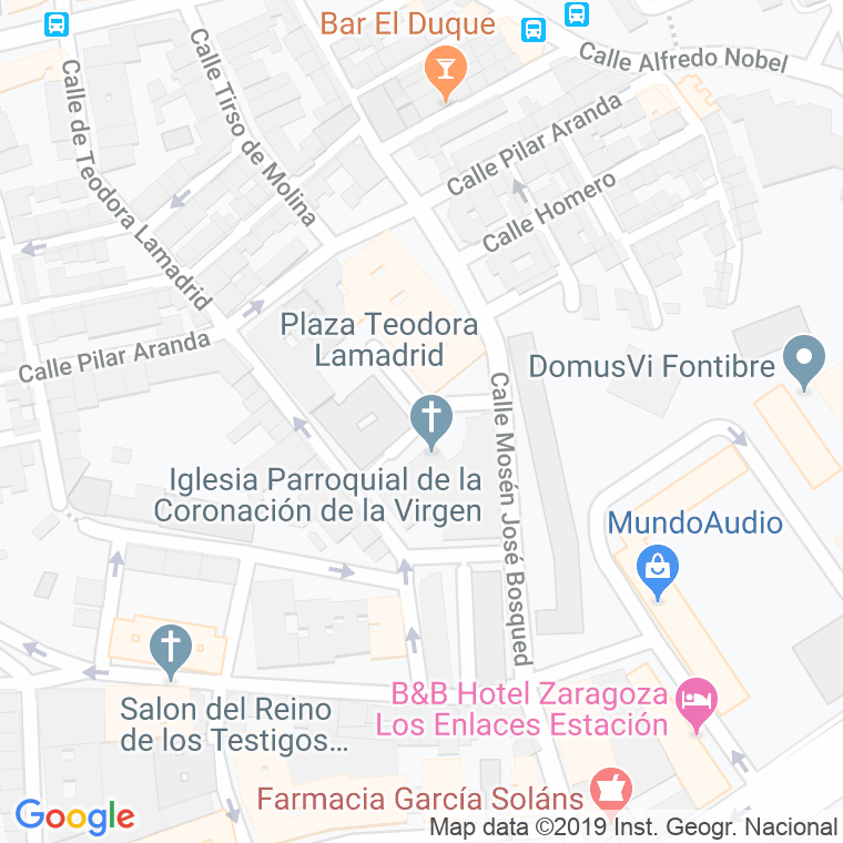 Código Postal calle Cetina en Zaragoza