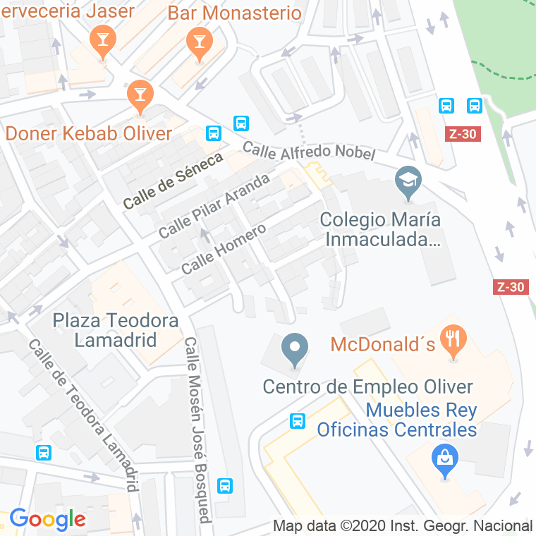 Código Postal calle Guillermo Marconi en Zaragoza