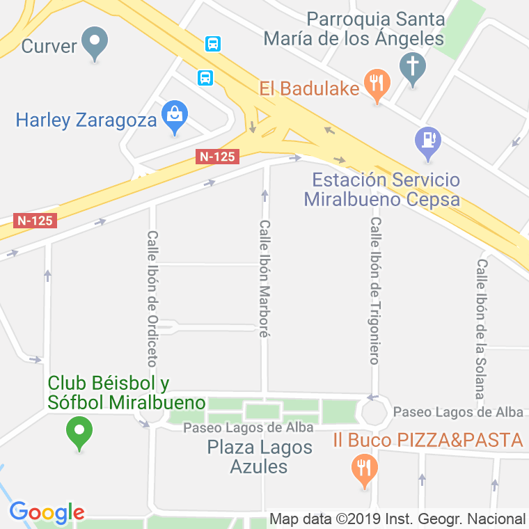 Código Postal calle Ibon De Marbore en Zaragoza