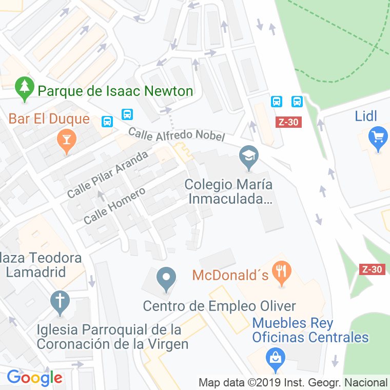Código Postal calle Madre Barat en Zaragoza