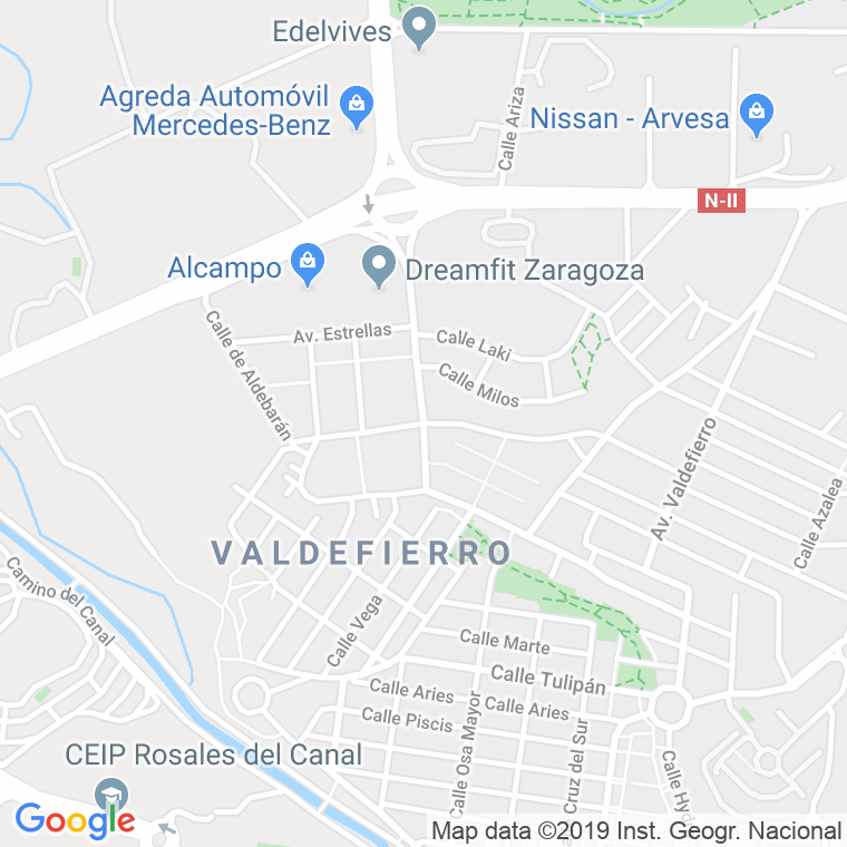 Código Postal calle Aldebaran en Zaragoza